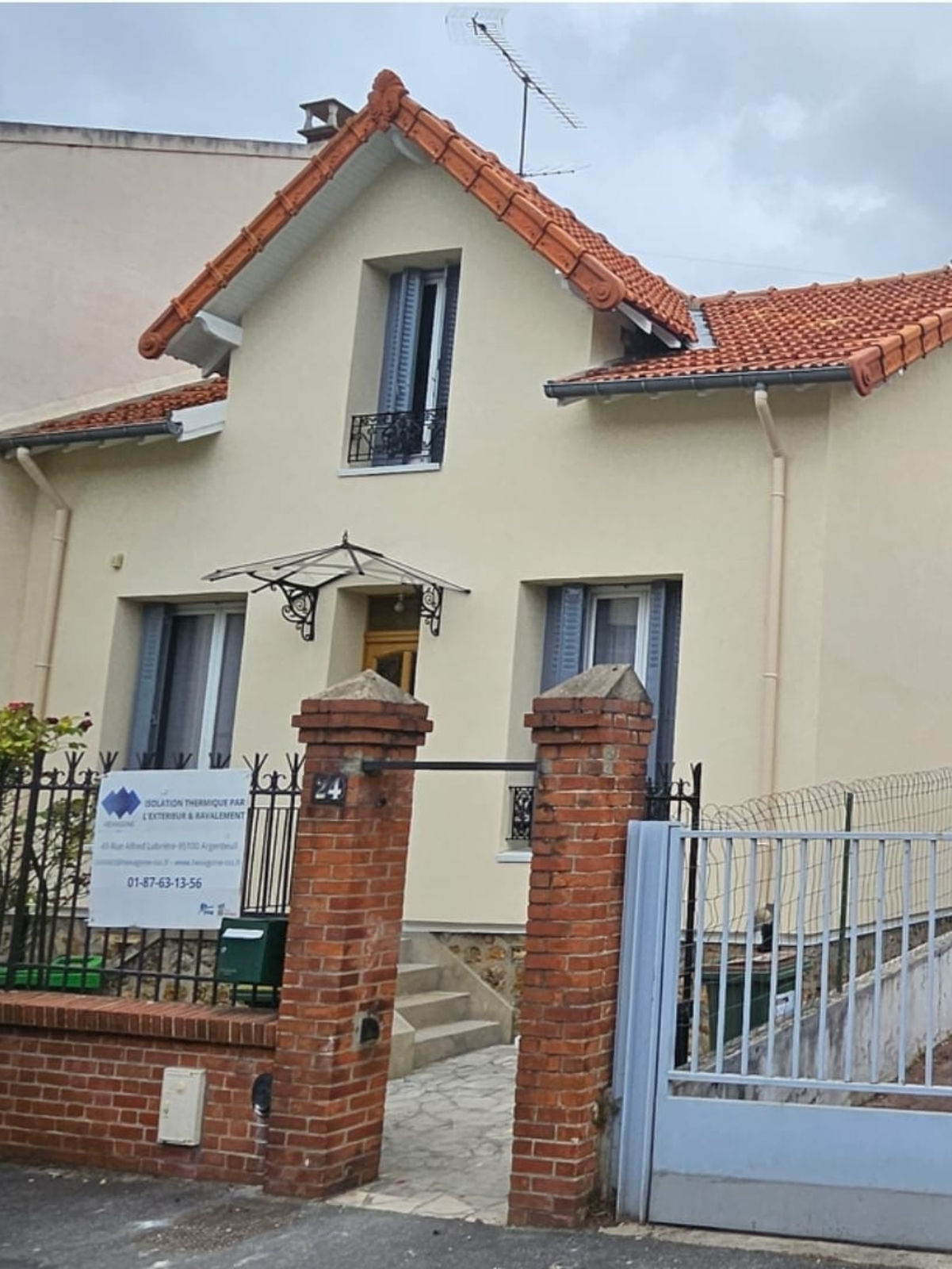 Maison à Bagneux après ravalement de la façade avant